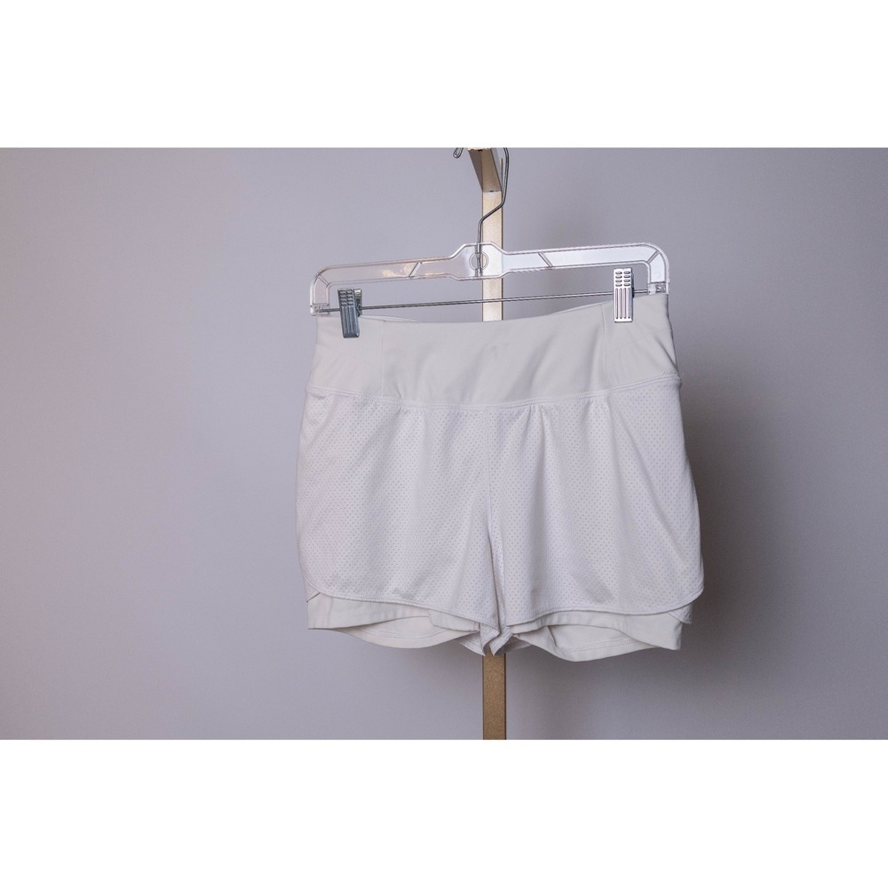 Calia White Athletic Skort Skirt Shorts Mesh Overlay Small Stretch